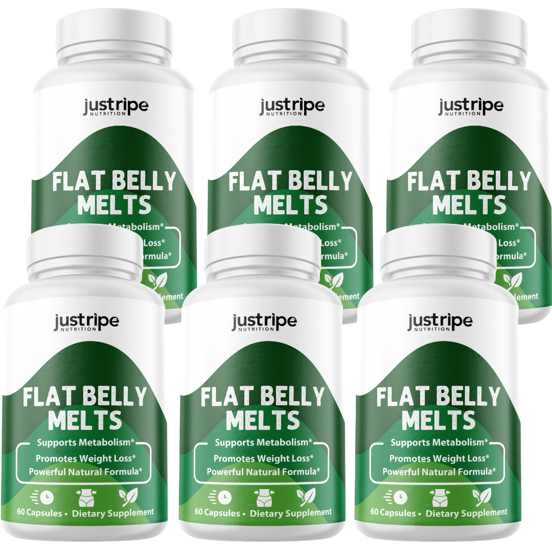 6 Pack Flat Belly Melts Supplement- Supports Metabolism Advanced Formula 60 Caps